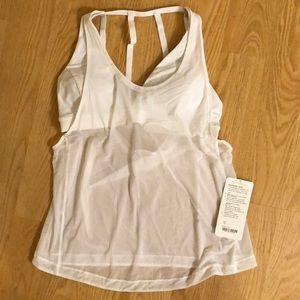 Brand New Lululemon white workout/ yoga top
